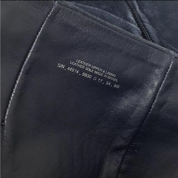 Tory Burch Addison Blue Suede Tall Boots Womens size 8M Royal Navy #44914 Zip Up - Picture 5 of 14